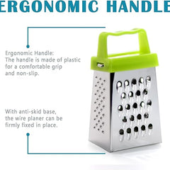 Mini Cheese Grater, Professional Box Grater, Stainless Steel with 4 Sides, Small Box Graters for Kitchen Slicer Cheese/Ginger/Vegetable