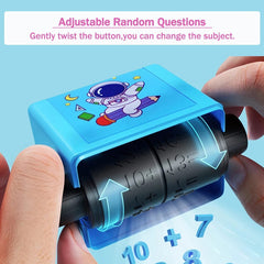Double Head Roller Stamp Math Digital 2 in 1 Practice Roller Stamp with Ink for Preschool Home School Supplies for Children