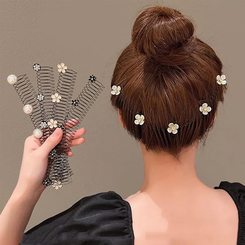 Hair Clips, 1 Pcs Stretchable Invisible Hair Pins Hair Finishing Fixer Comb Holder Stretchable Hair Pin, Invisible Hair Holder Hair Styling Tools Hair Accessories For Women & Girls