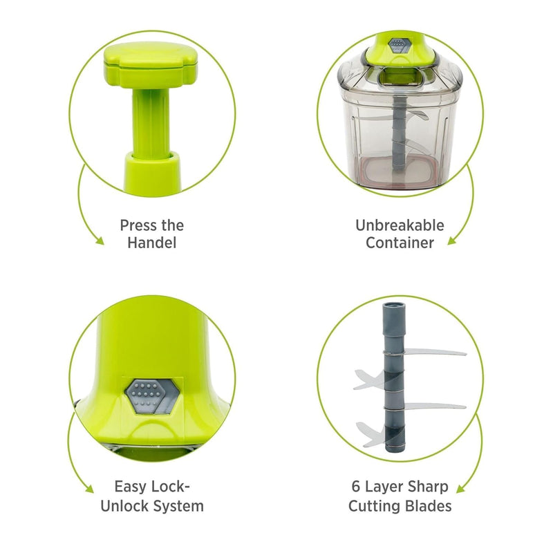 2 in1 Press Vegetable Choppers for Kitchen (1100ml)