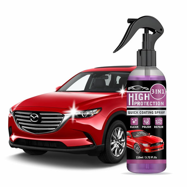 3 in 1 High Protection Car Quick Coating Spray, Car Rapid Ceramic Paint Coating, Nano Polishing Spray, Plastic Parts Refurbisher, Fine Scratch Repair, Extremely Hydrophobic