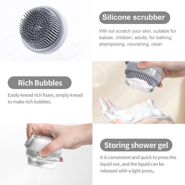 Head Scalp Massager Shampoo Brush | Gentle Silicone Hair Scalp Scrubber for Relaxing Massage | Dandruff Removal Shampoo Lathering, Hair Care, Spa, Shower, and Stress Relief