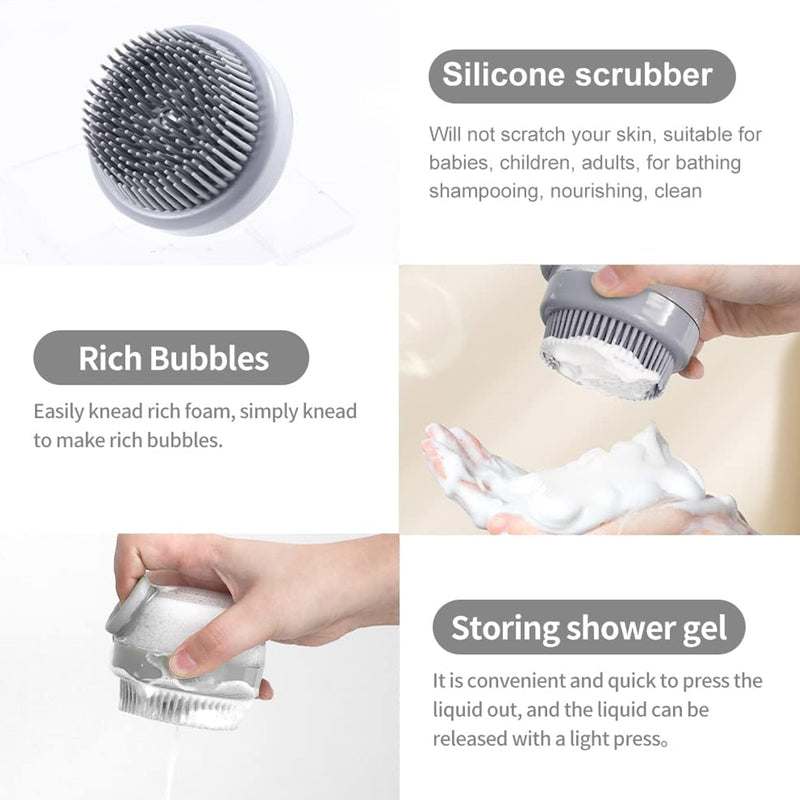 Head Scalp Massager Shampoo Brush | Gentle Silicone Hair Scalp Scrubber for Relaxing Massage | Dandruff Removal Shampoo Lathering, Hair Care, Spa, Shower, and Stress Relief