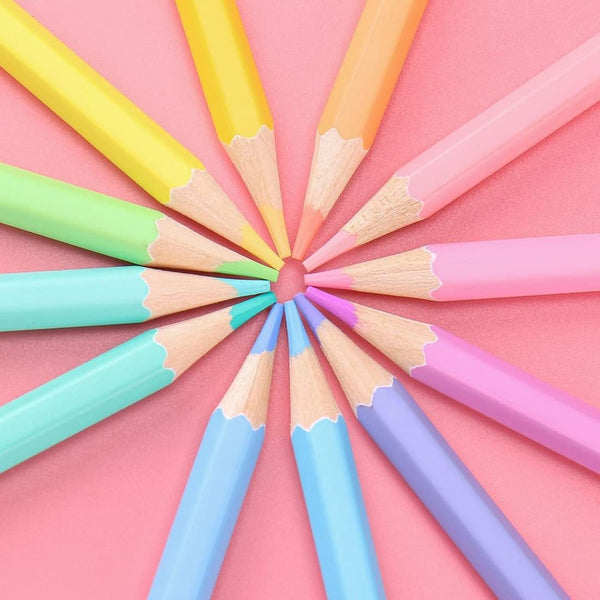 Quirky Premium Pastel Dream Theme Color Pencils | Set Of Multiple Shades | Attractive Colors For Kids & Girls | Fine Tip | Strong Nib | Ideal For Kids Return Gifts (Set of 12 Shades)