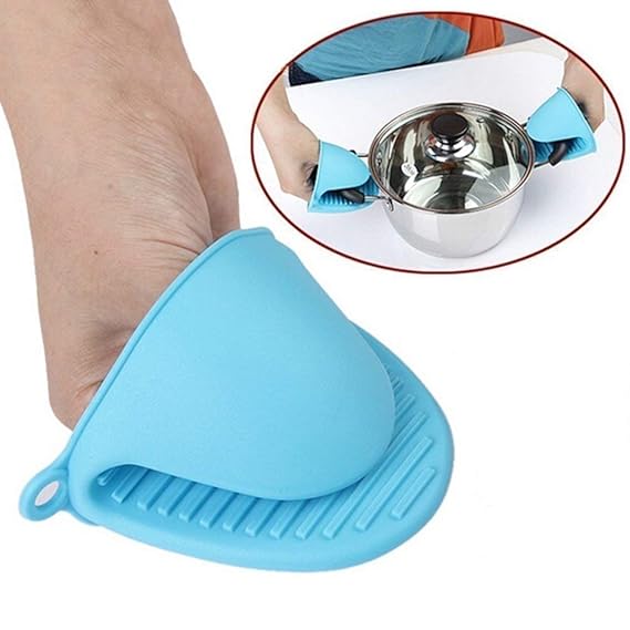 Silicone Pot Holder Heat Resistant, Oven Mitts Glove Cooking Pinch Grips Glove Hand Clip Convenient Pot Holder Kitchen Pot Holder Utensil Tool (Multicolor,3 pairs)