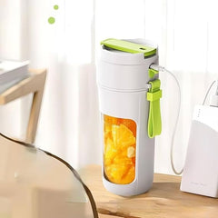 8-Leaf Blade Portable Travel Juicer Compact, Lightweight, and Easy to Clean Design for On-The-Go Juice Extraction USB Rechargeable Crushing Ice, Fruits and Vegetables, Multi-Purpose