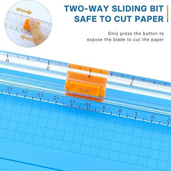 Manual Paper Cutter A4 Paper Trimmer with Sliding Track Cuter Paper Multicolour (Pack of 1)