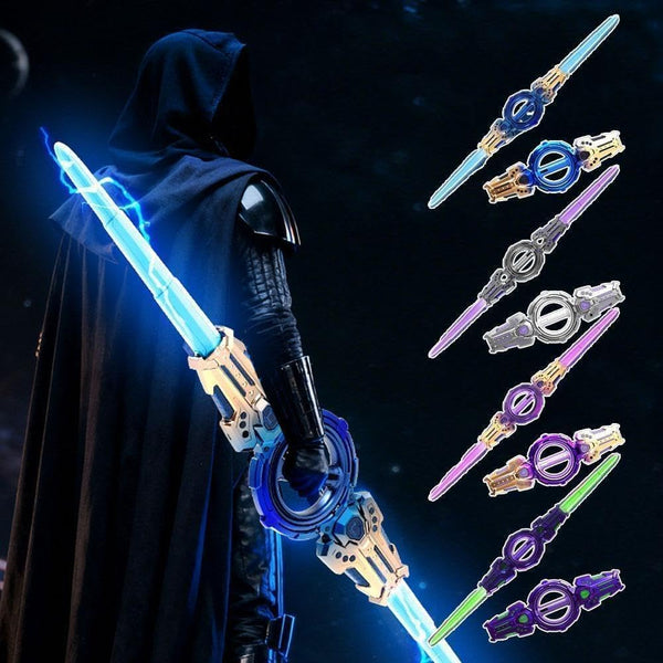Fire Spin Sword Double-Edged LightsaFire Spin Sword Double-Edged Lightsaber Toy with 7-Color LED Lights & Sound, Role-Play for Kids Battles 360° Rotatingber Toy with 7-Color LED Lights & Sound, Role-Play for Kids Battles 360° Rotating