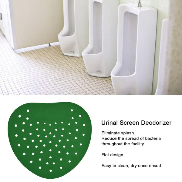 Anti Splash Urinal Screen Deodorizer, Anti Splash and Anti Clogging Urinal Mats Easy to Use for Bathrooms for Restaurants for Restrooms(Big Hole Green)