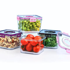 Freezer Storage Square Shape Airtight Containers 1400ml, BPA- Free, Multipurpose Kitchen Storage Airtight Containers Set With Time Keeping Feature (Pack Of 1)(1400ml)