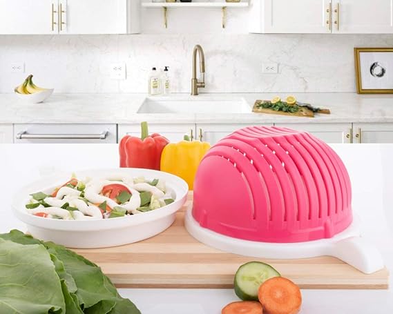 Multipurpose Salad Cutter Bowl Easy to 60 Seconds Salad Maker Kitchen Tools Salad Chopper
