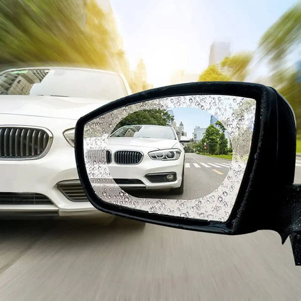 Anti Fog Film for Car Rear View Rainproof, Waterproof Mirror HD Nano Coating, Anti-Water Protective Film Sticker, Anti Scratch, Anti Glare Side Car Mirror Accessories for All Vehicles (2Pc)
