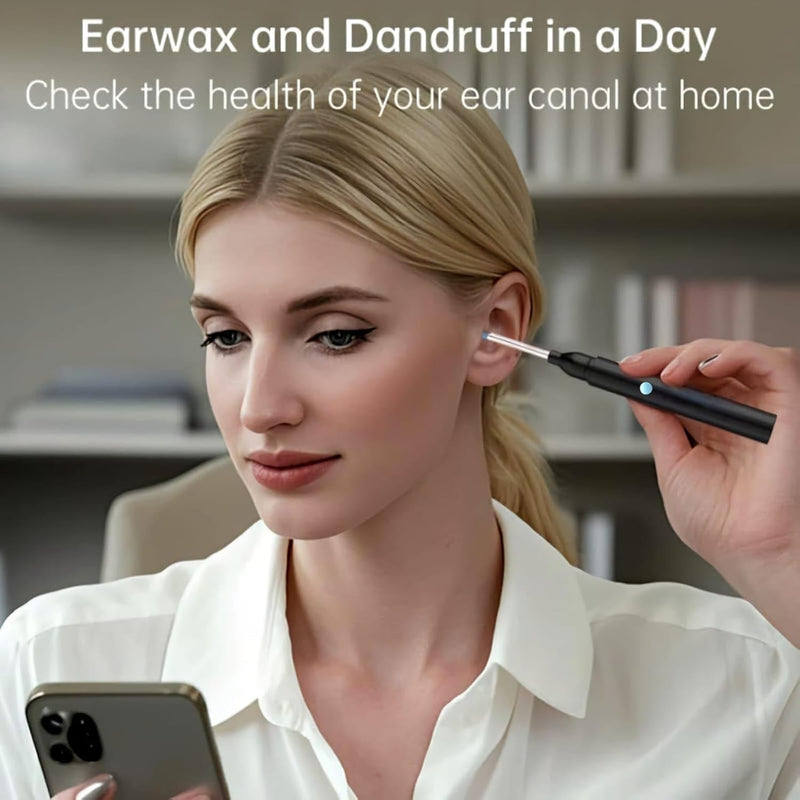 New Ear Cleaner Tool Endoscope Otoscope, Ear Wax Cleaner with 1080p FHD Camera Ear wax remover Tool with Wifi Connection & 6 LED Lights Multi (C)
