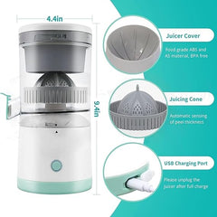 VSG Citrus Juicer Electric Orange Juicer Machine, Wireless Citrus Press Juicer, Manual Mosambi Juice Maker, Instant Juice Machine For Fruit, Mini Portable Juicers, 200ML Capacity - 45W (6 Months Warranty)
