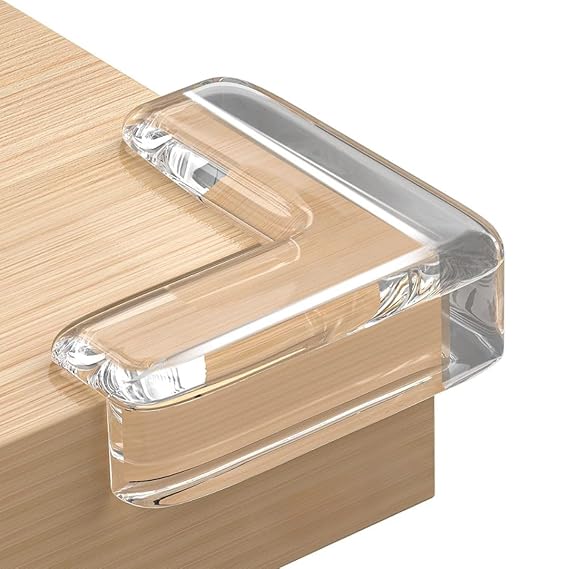 Corner Protector for Baby Soft Transparent Table Corner Guards & Edge Protectors for Sharp Edges, Furniture & Bed Corners (4psc)