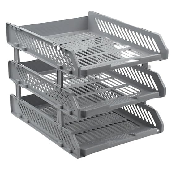 Multifunctional Tiered Shelf Freestanding File Rack With Drawers-3-Layer Desktop Storage Organizer For Office Supplies,Adjustable For A4/Letter Size,Sturdy & Space-Saving For Home Or Office
