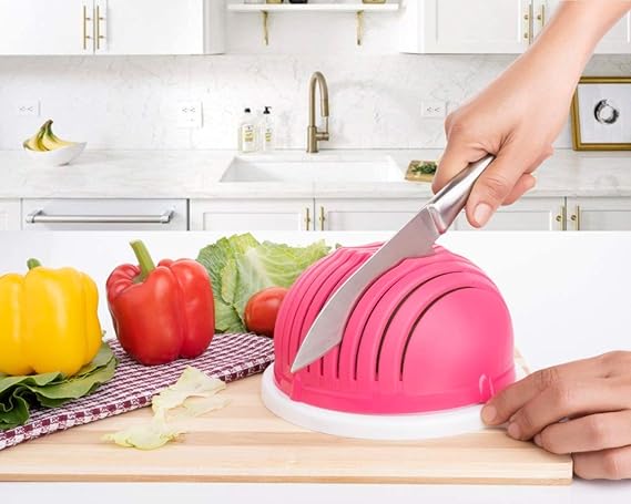 Multipurpose Salad Cutter Bowl Easy to 60 Seconds Salad Maker Kitchen Tools Salad Chopper
