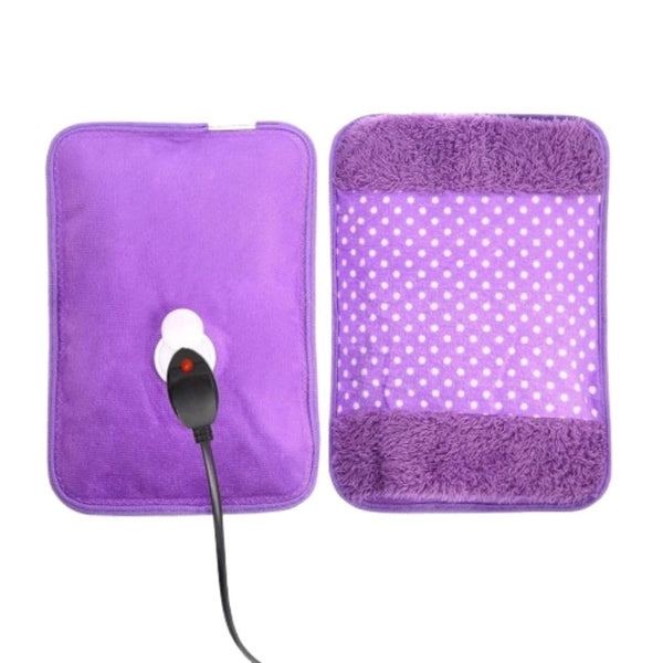 Velvet Electric Hot Water Bag - Gel Hot Water Bag with Charging Cable for Pain Relief, Heating Pad for Back & Muscle Pain, Soothing Heat Therapy for Comfort.