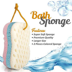 Soft Bath Sponge Shower Sponge Soothing Body Sponge for For Cleansing & Massage Extra Large & Fast Drying