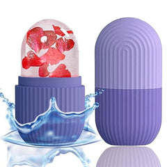 Silicon Ice Face Roller for face, neck & body for puffy eyes, pimples. Easy to use & apply (Pack of 2)