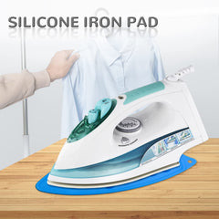 Silicone Iron Rest Pads Multipurpose Iron Hot Resistant Mat Protective Pads for Ironing Board, Flat Irons, Curling Irons (Blue)