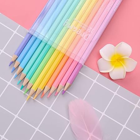 Unicorn Theme Pastel Color Pencils|Set Of 12 Shades|Attractive Colors For Kids&Girls|Fine Tip|Strong Nib|Ideal For Kids Return Gifts|Multicolor