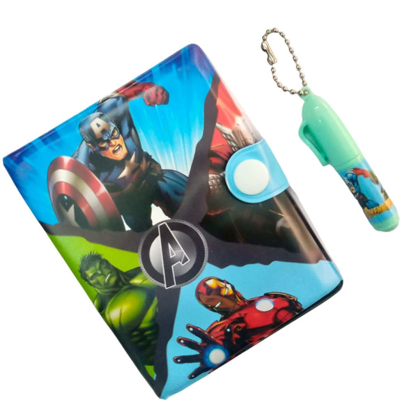 Super Hero Theme Mini Motivational Journal Notebook Diary Positive Mini Notebooks Diary For Kids Small Princess Pocket Diary With Pen &Best Birthday Return Gift For Kids.
