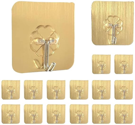 5 PCS Wall Hooks for Hanging Strong,Adhesive Hooks for Wall Heavy Duty,self Adhesive Hook, Wall hangings, Kitchen Accessories Items, Clothes Hanging, Sticky Photo