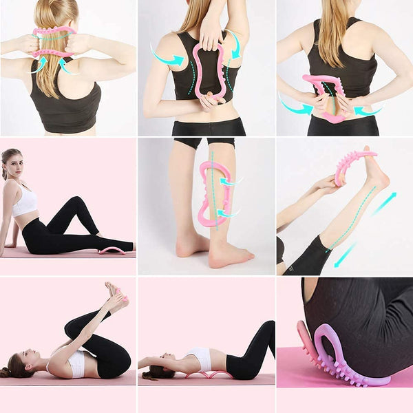 Yoga Ring for Exercise and Stretching | Pilates Fitness Ring for Back Pain Relief, Flexibility & Body Toning | Circle Ring for Yoga Poses, Calf Stretch, Muscle Training & Home Gym Workout Equipment