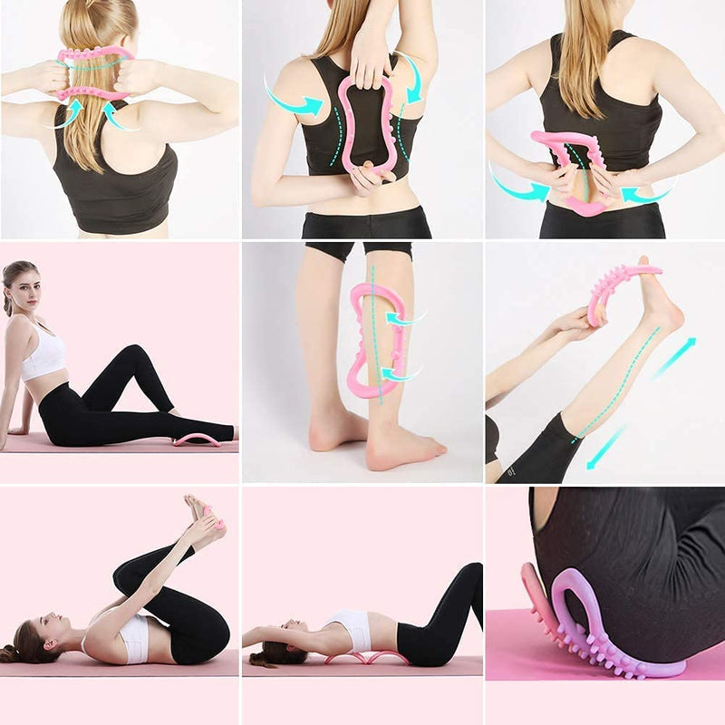 Yoga Ring for Exercise and Stretching | Pilates Fitness Ring for Back Pain Relief, Flexibility & Body Toning | Circle Ring for Yoga Poses, Calf Stretch, Muscle Training & Home Gym Workout Equipment