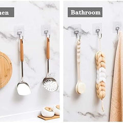 Self Adhesive Hooks Rustproof & Water Proof for Home/Kitchen/Bathroom/Office Use,180 Degree Rotate Stainless Steel Material Hooks