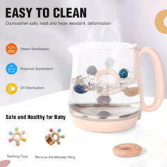 Silicone & Wood Baby Teether – BPA-Free Teething Toy for 3+ Months Baby, Soothing Sensory Toy for Infants, Ideal Gift for Newborns Silicone Rudder with Wooden Ring Soothe Babies Gums