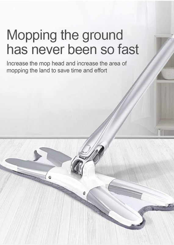 Easy Self-Wringing Microfiber Flat Floor X Shape mop, Reusable Pads, 360 Degree Dry Wet Mop for Home Kitchen Laminate Wood Tiles Floor Cleaning (Multicolour)