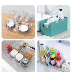 5 Pack Fridge Storage Divider Adjustable Organiser Rack for Sachets Seasoning Sauce Packets Space Saving Refrigerator Internal Drawer Adjustable Divider 5 Pack Shelf Divider Clip