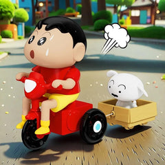 Action Figure Anime, Shin- Chan Anime, Sleeping Poseable Doll - Car Dashboard & Desk Decoration, Funny Collectible Toy for Fans and Adults (Safe for Ages 6+) (Shinchan with Shreeo)