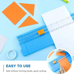 Manual Paper Cutter A4 Paper Trimmer with Sliding Track Cuter Paper Multicolour (Pack of 1)
