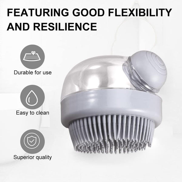 Head Scalp Massager Shampoo Brush | Gentle Silicone Hair Scalp Scrubber for Relaxing Massage | Dandruff Removal Shampoo Lathering, Hair Care, Spa, Shower, and Stress Relief