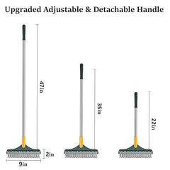 Bathroom Cleaning Brush with Wiper | Long Handle Floor Cleaner with 180° Rotating Head | Tile, Wall & Toilet Cleaning Brush | Tough Bristles for Bathroom & Tiles (2 in 1 Tiles Brush)
