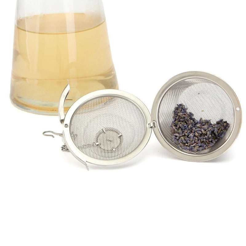 Stainless Steel Mini Tea Filter, Easy Net Mesh Style Tea Infuser with Hanging Chain Diffuser for Tea, Coffee, Spices, Multipurpose Use Home and Kitchen, Reusable Accessories