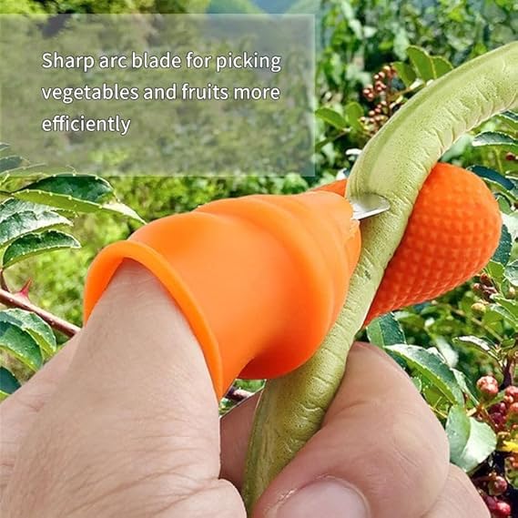 1 Pair V Thumb Cutter with Box Used in All Kinds of Household and Official Kitchen Purposes for Peeling and Cutting of Various Types of Vegetables and Fruits