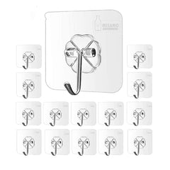 Transparent Wall Hooks, Pack of 3