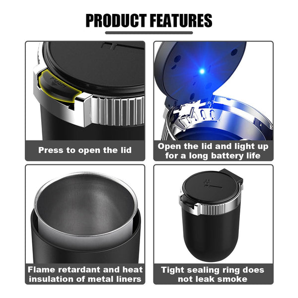 LED Portable Car Ashtray