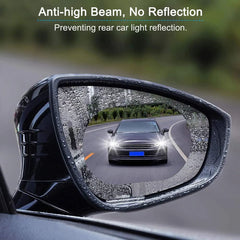 Anti Fog Film for Car Rear View Rainproof, Waterproof Mirror HD Nano Coating, Anti-Water Protective Film Sticker, Anti Scratch, Anti Glare Side Car Mirror Accessories for All Vehicles (2Pc)