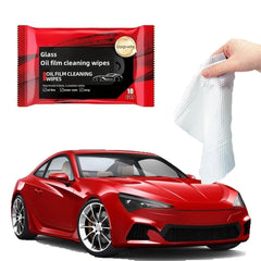 Car Glass Oil Film Removal Wipes pack of 10 pcs, Automotive Oil/Fog Cleaning Wipes for Windshield, Window Wipes Car Glass Cleaner Wipes, Multifunctional Wet Wipes