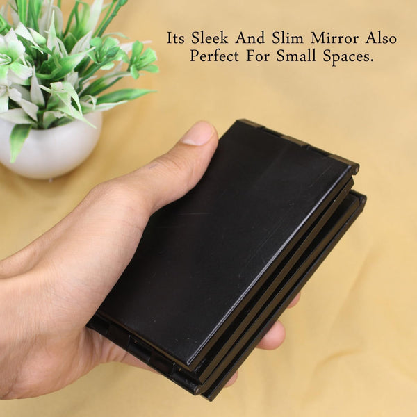 4-Way Self Haircut Mirror 360° Portable Foldable Mirror for Braiding, Hair Cutting, Styling & Grooming Back of Head Makeup Mirror with Adjustable Panels for Home or Salon Use