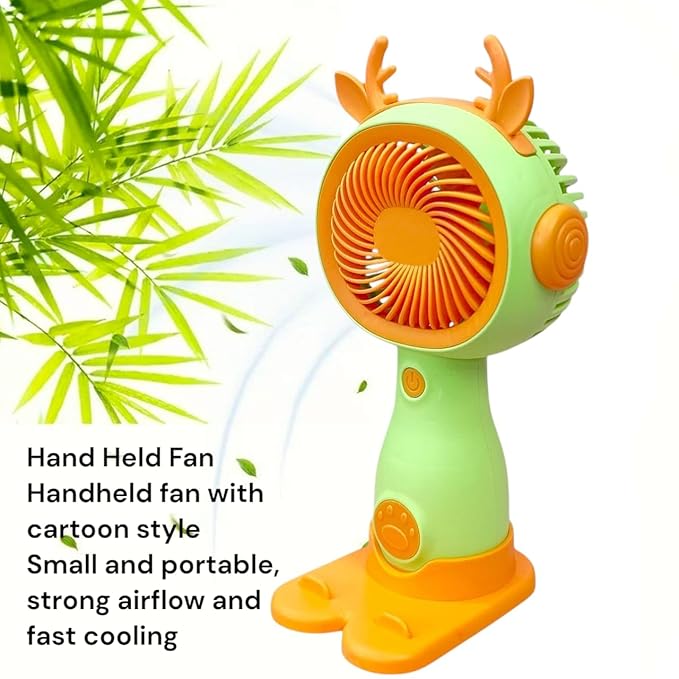 Rechargable Hand-Fan (Pack Of 1) | USB Charging Hand-Fan | Protable Summer Cooling fan For School Office And Travel | Indoor, Outdoor Handheld/Fan
