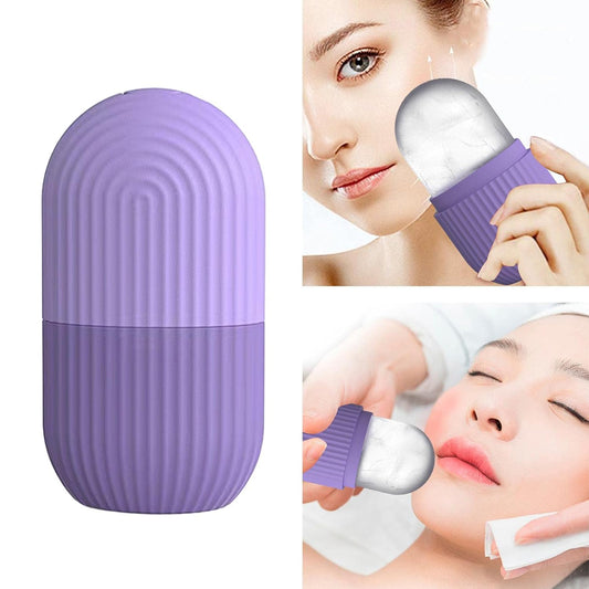Silicon Ice Face Roller for face, neck & body for puffy eyes, pimples. Easy to use & apply (Pack of 2)