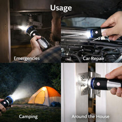 Battery Operated Multi Tool LED Flashlight | All-in-One Tool Light with Built-in Screwdrivers & Emergency Repair Kit | Bright Portable LED Torch for Home, Car, Camping, Travel & Outdoor Use