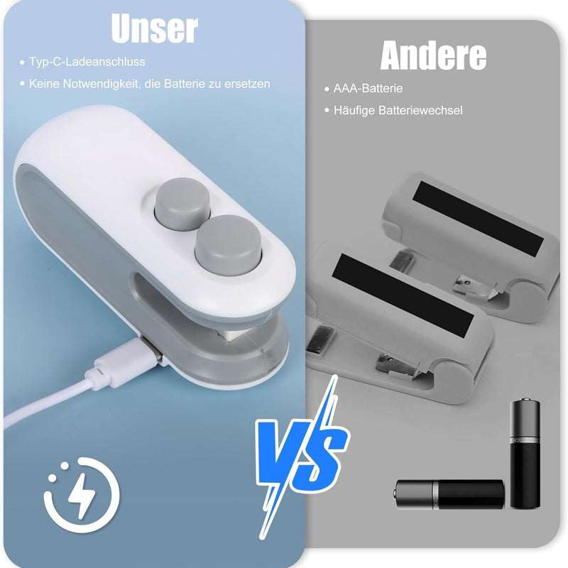 Portable Mini Sealing Machine, Handheld Packet Sealer for Food, Snacks, Chips, Fresh Storage, Plastic Bags Sealing Machine