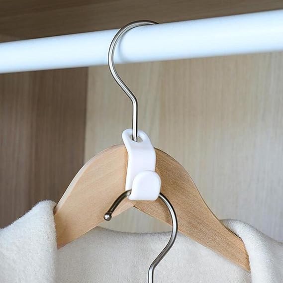 Clothes Hanger Connector Hooks, Stackable Clothes Hanger Extension Hook, ABS Cascading Hanger Hooks, Cascading Clothes Hangers for Clothes